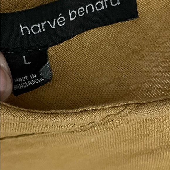 Harve Benard Mustard Sleeveless Linen Top - Picture 3 of 4